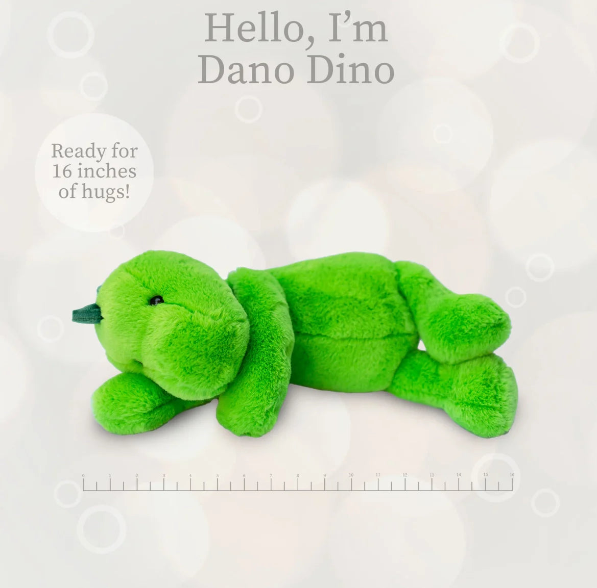 Beverly Hills Teddy Bear Company World's Softest Lushee 16 inch - Dana Dino