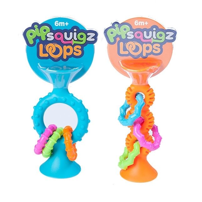 Fat Brain Toys PipSquigz Loops Suction Rattle Toy