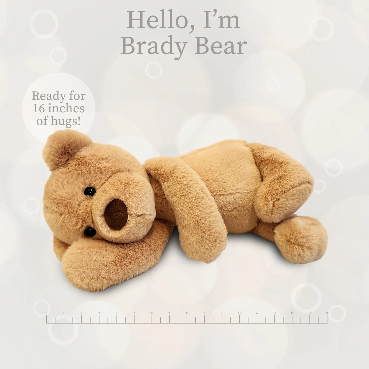 Beverly Hills Teddy Bear Company World's Softest Lushee 16 Inch - Brady Tan Bear