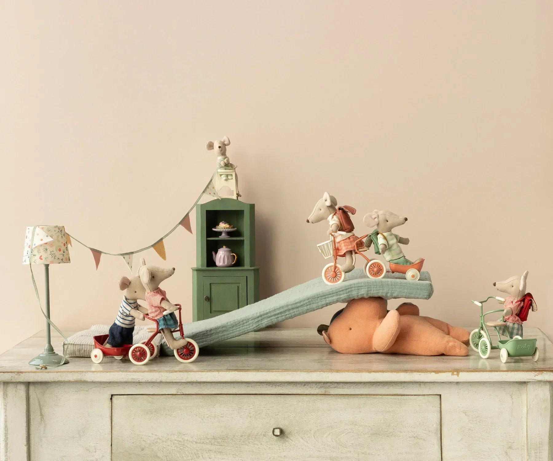 Maileg Tricycle Mouse Big Brother, Mint