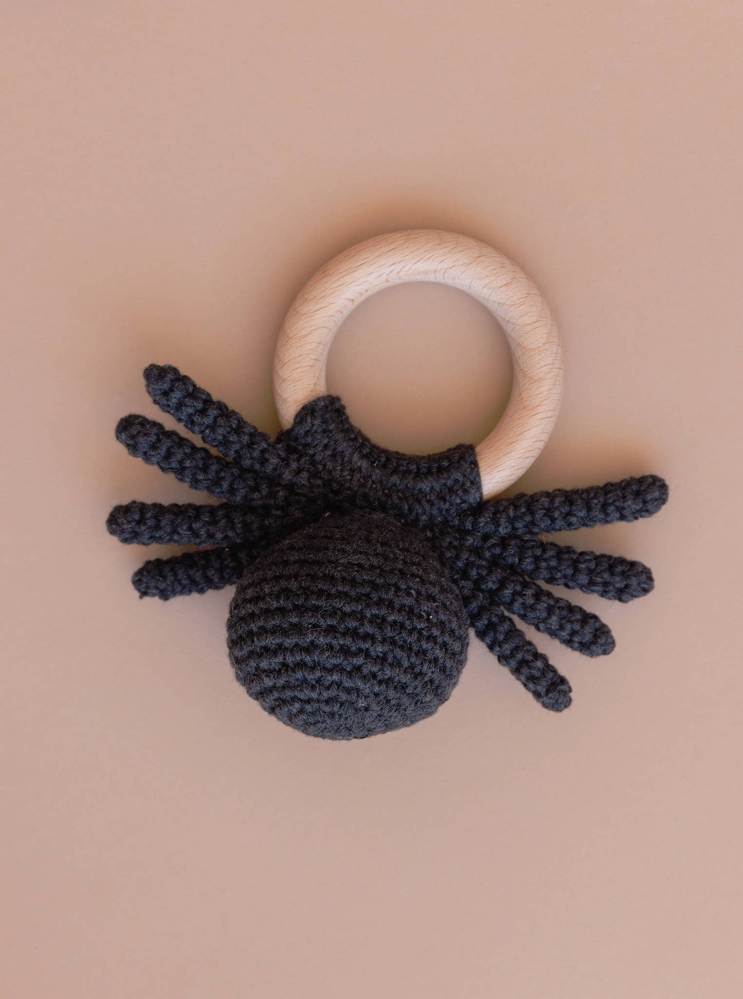 Teether Spider CottonCrochet Rattle Halloween Fall Toy Gift