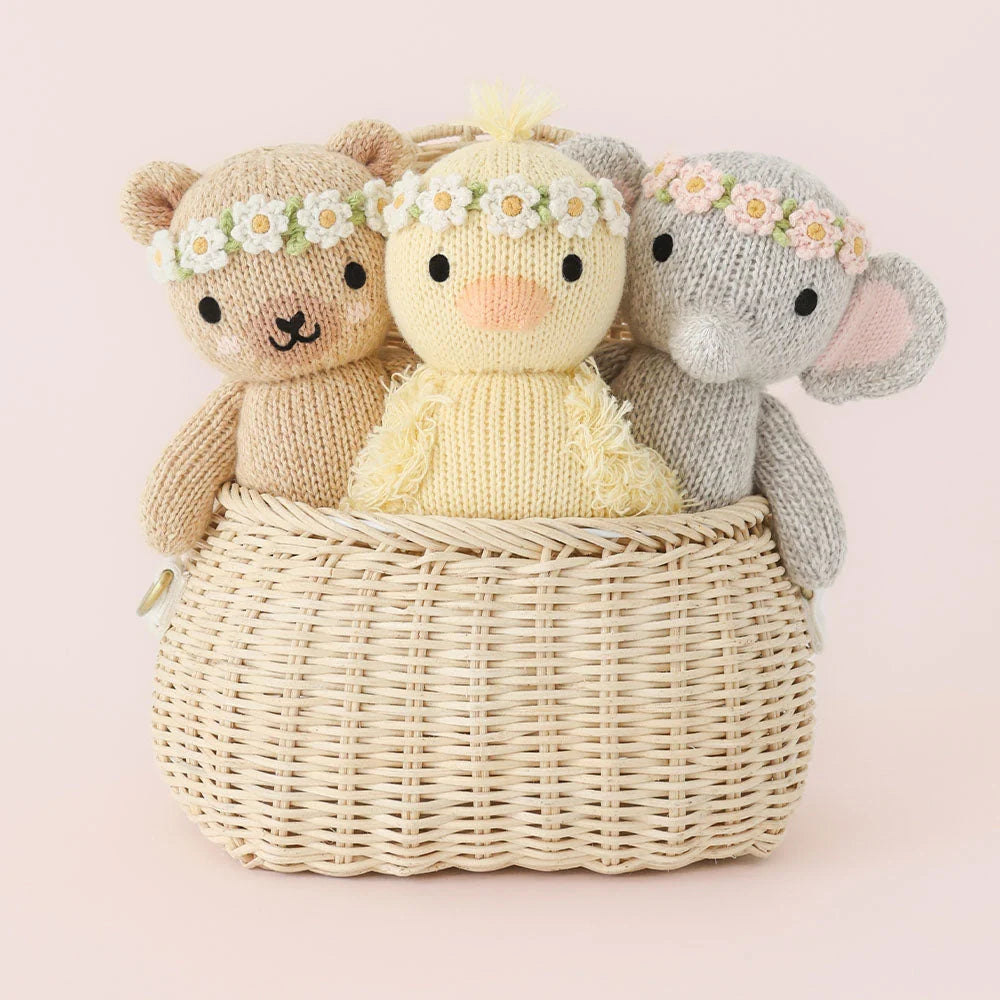 Cuddle and Kind Blush Floral Baby Elephant