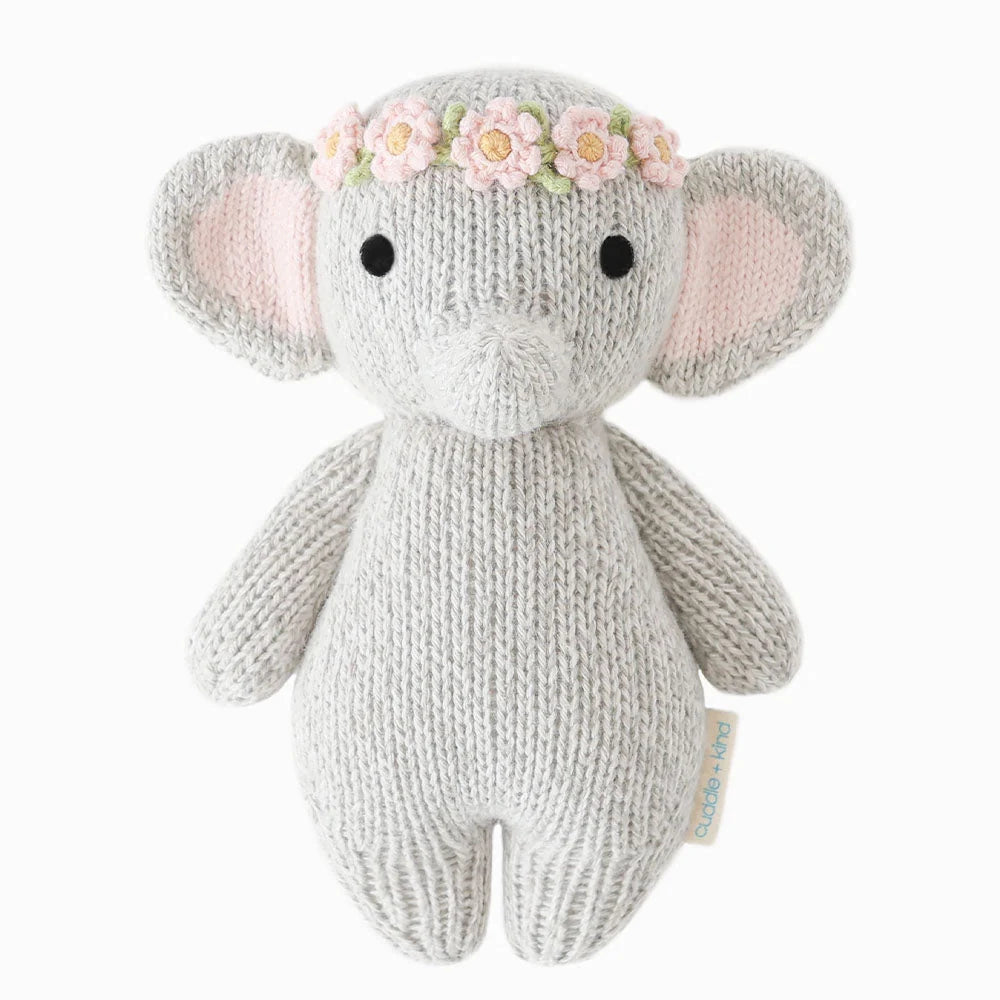 Cuddle and Kind Blush Floral Baby Elephant
