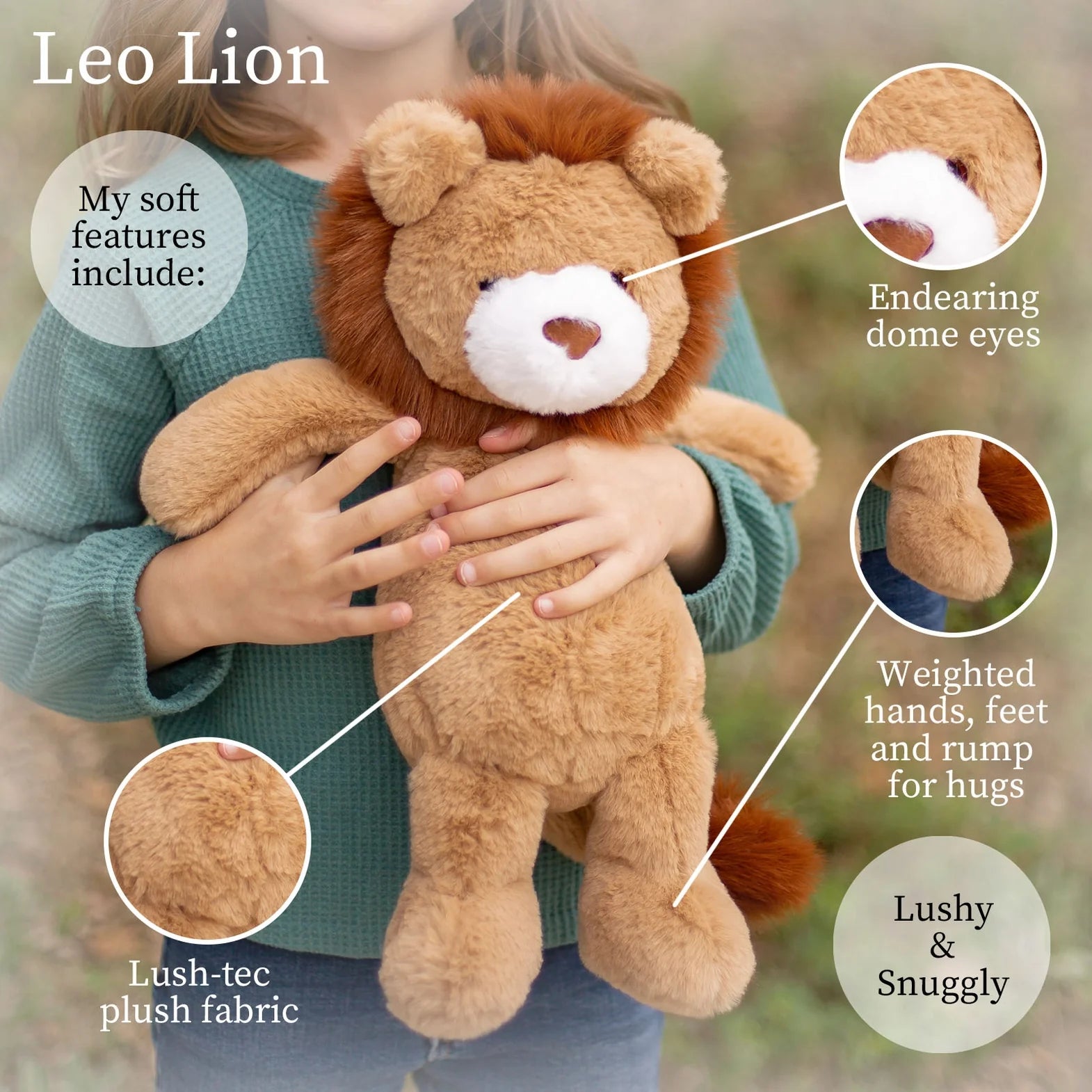 Beverly Hills Teddy Bear Company World's Softest Lushee 16 inch - Leo Lion