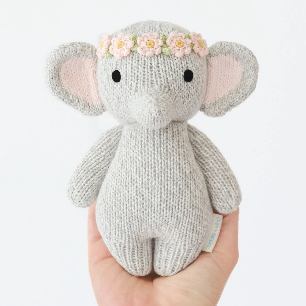 Cuddle and Kind Blush Floral Baby Elephant