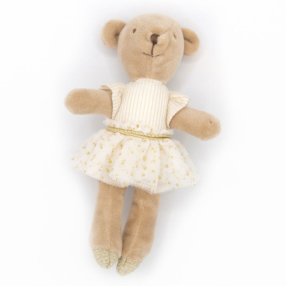 Creative Co-op Plush Ballerina Mini Animal Doll
