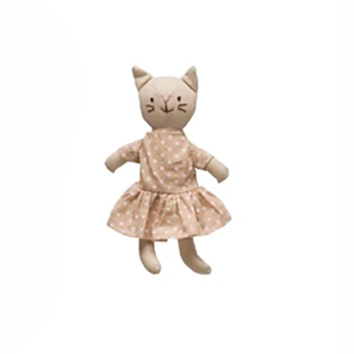 Creative Co-op Cotton Linen Mini Animal Doll