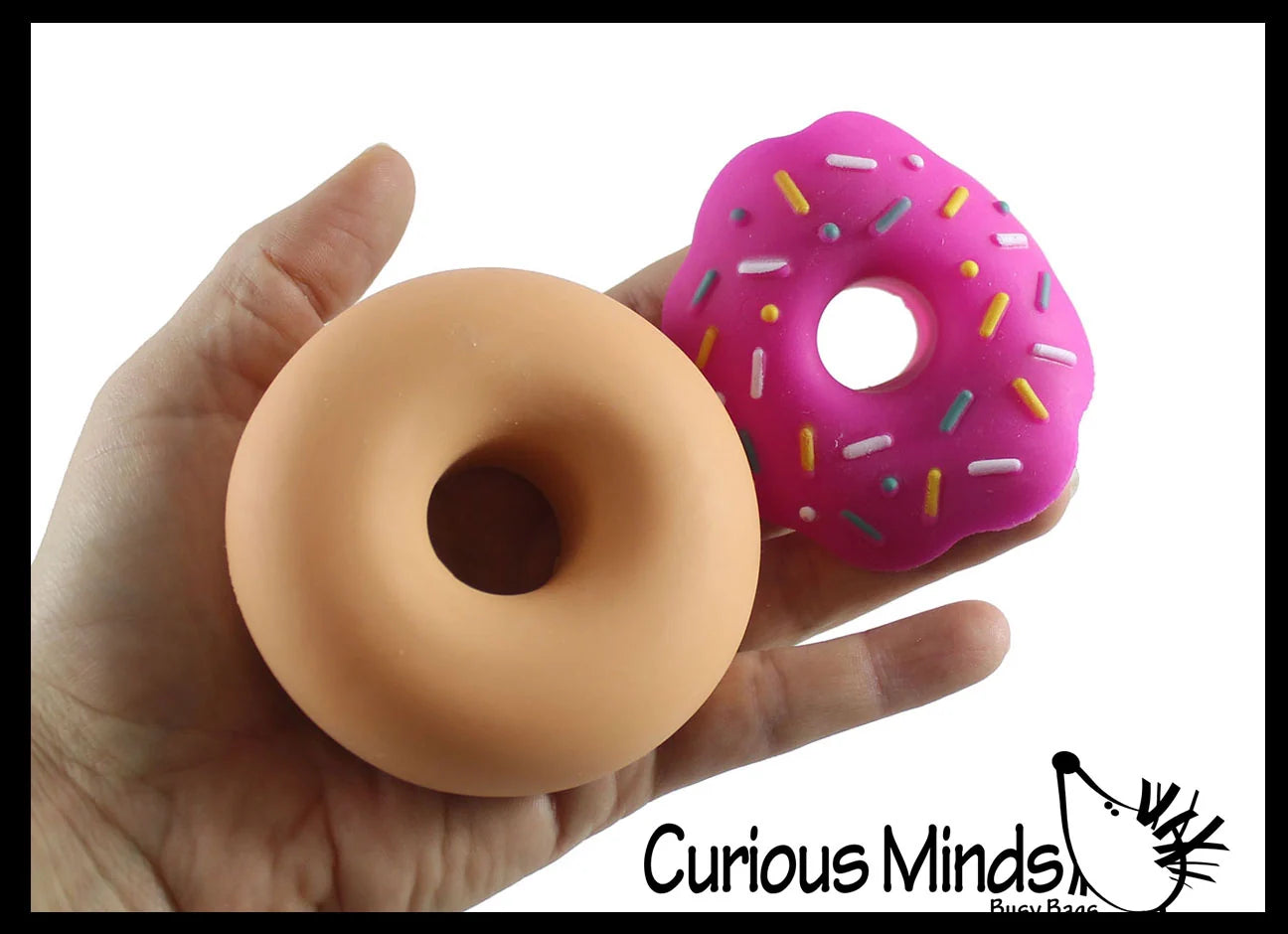 Curious Minds Toys Cute Donut Soft Doh Filled Stretch Ball Assortment