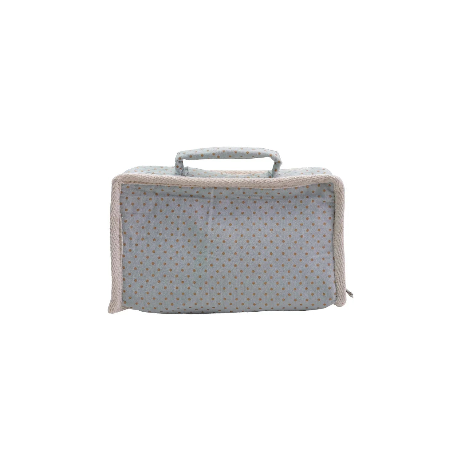 Creative Co op Fabric Suitcase Bed with Plush Bear & Outfits
