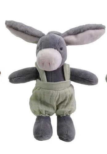 Creative Co op Plush Animal in Overalls