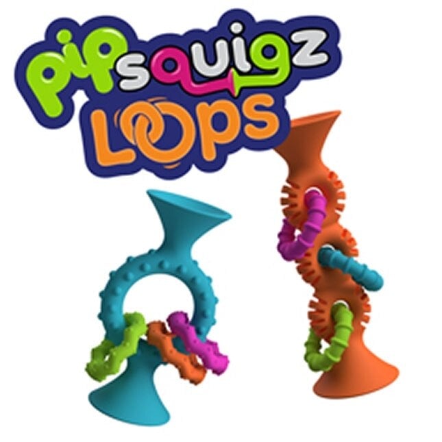 Fat Brain Toys PipSquigz Loops Suction Rattle Toy