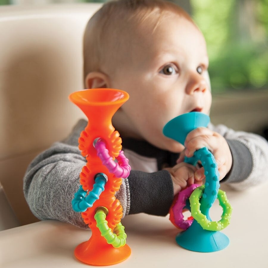 Fat Brain Toys PipSquigz Loops Suction Rattle Toy