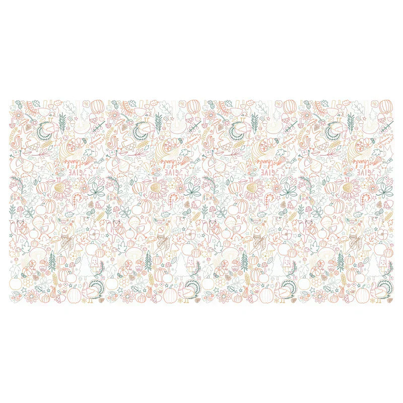 Meri Meri Thanksgiving Color In Activity Tablecloth