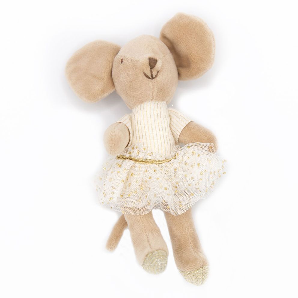 Creative Co-op Plush Ballerina Mini Animal Doll